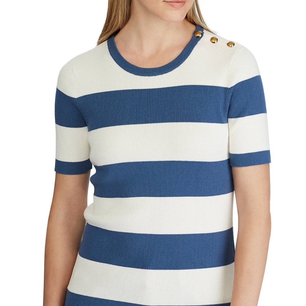 🆕️ Lauren Ralph Lauren Madara Stripe - Picture 2 of 9